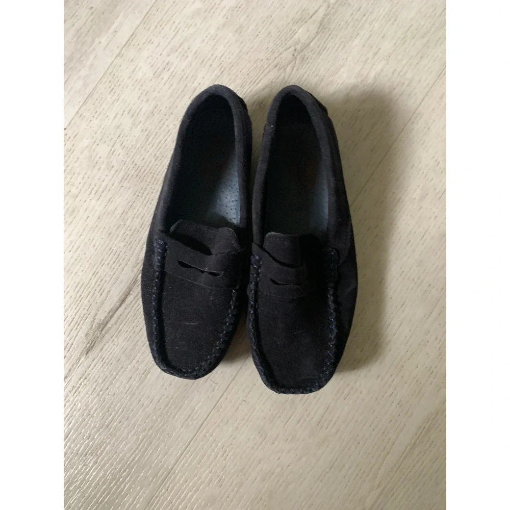 Papouelli‎ London Kids Navy Blue Suede Penny Loafers Driving Shoes Size 30 Spain